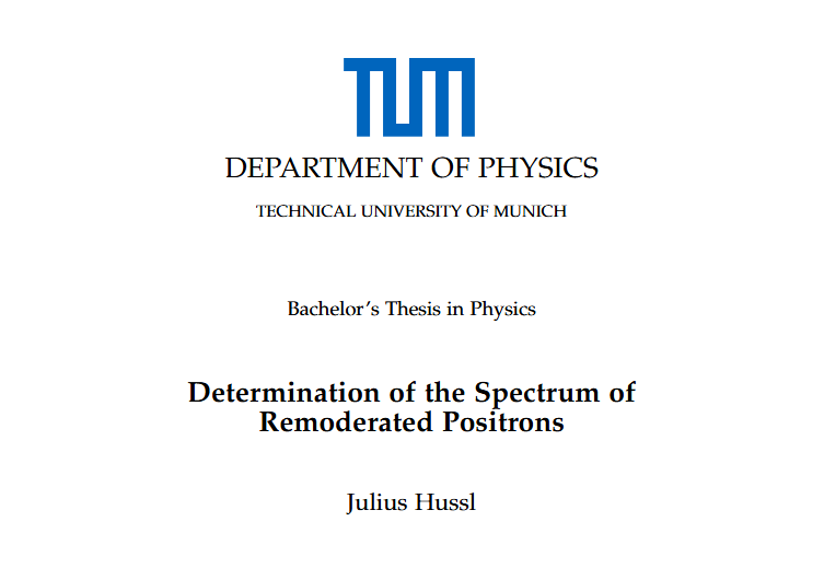 Bachelors Thesis, B.Sc. Physics